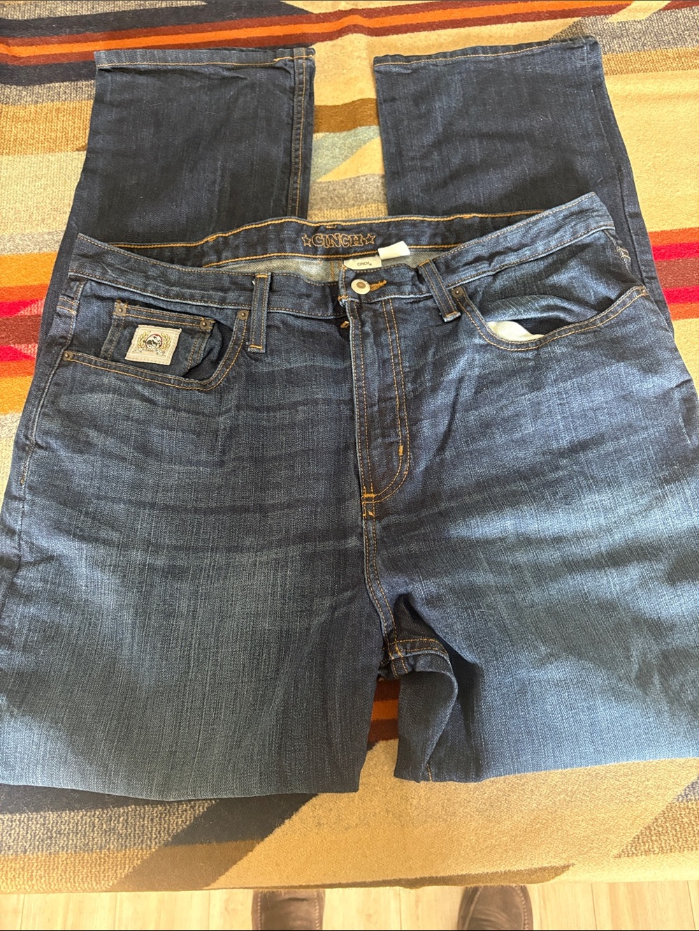 Cinch Men’s Classic Dark Blue Straight-Leg Jeans